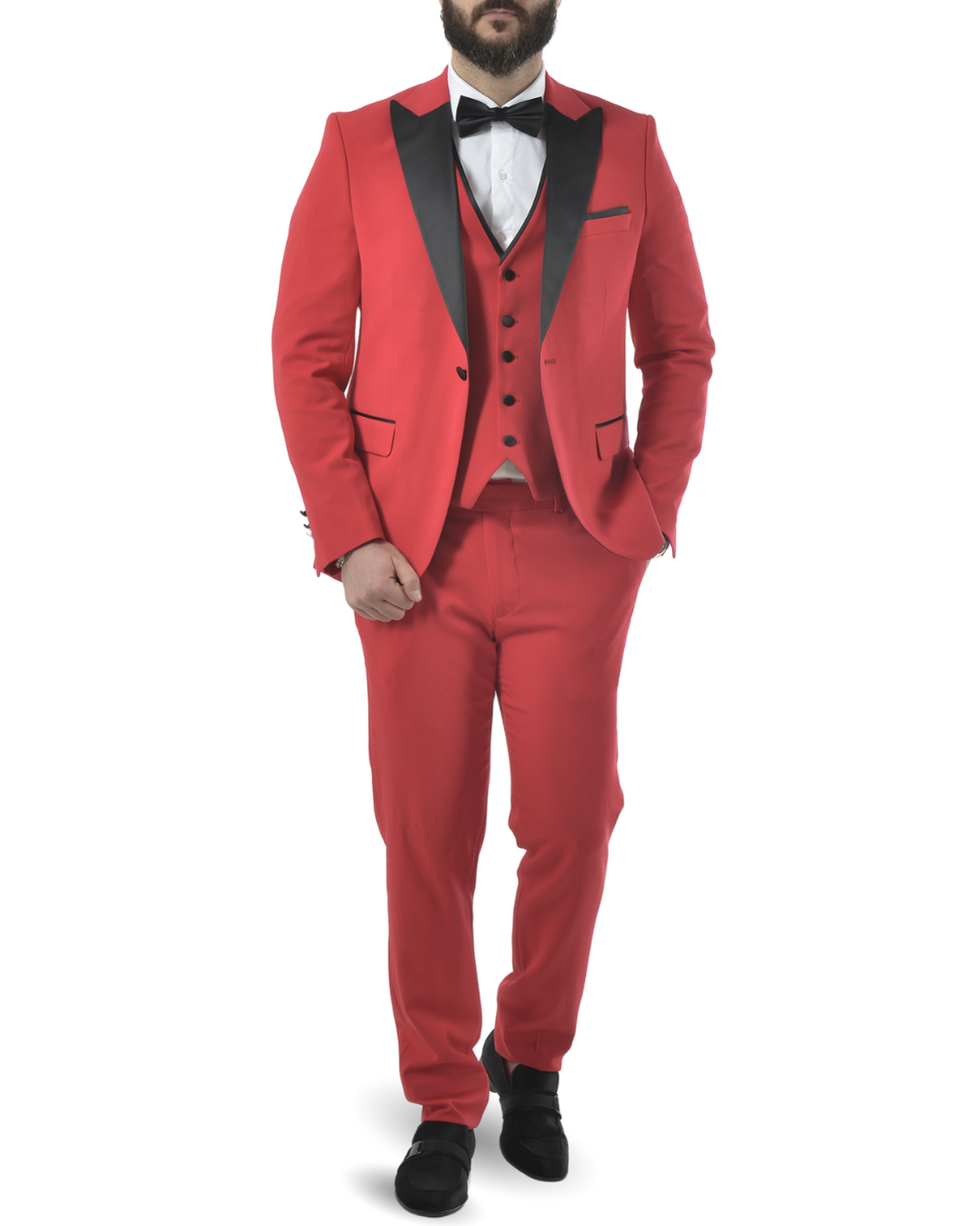 Abito completo con gilet art rosso impero