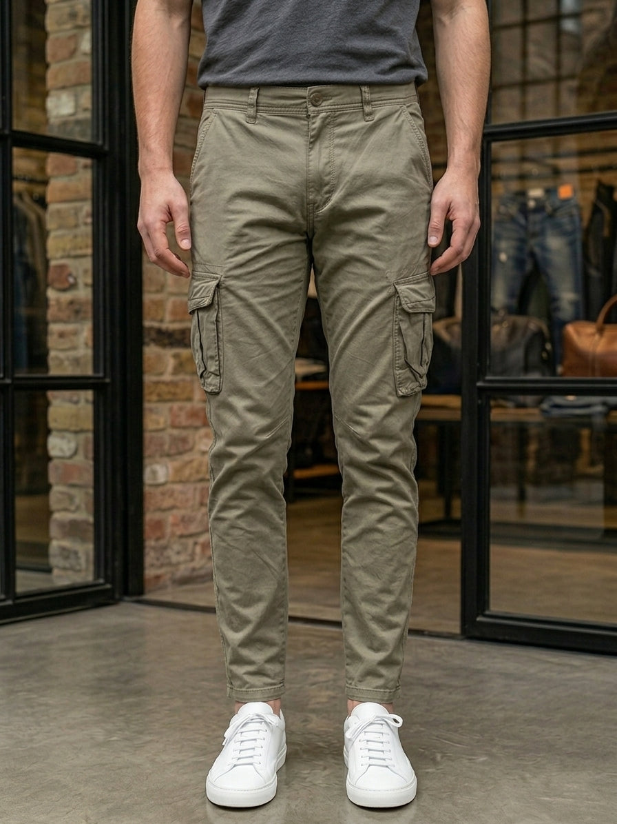 Pantalone cargo estivo art. L2030# verde