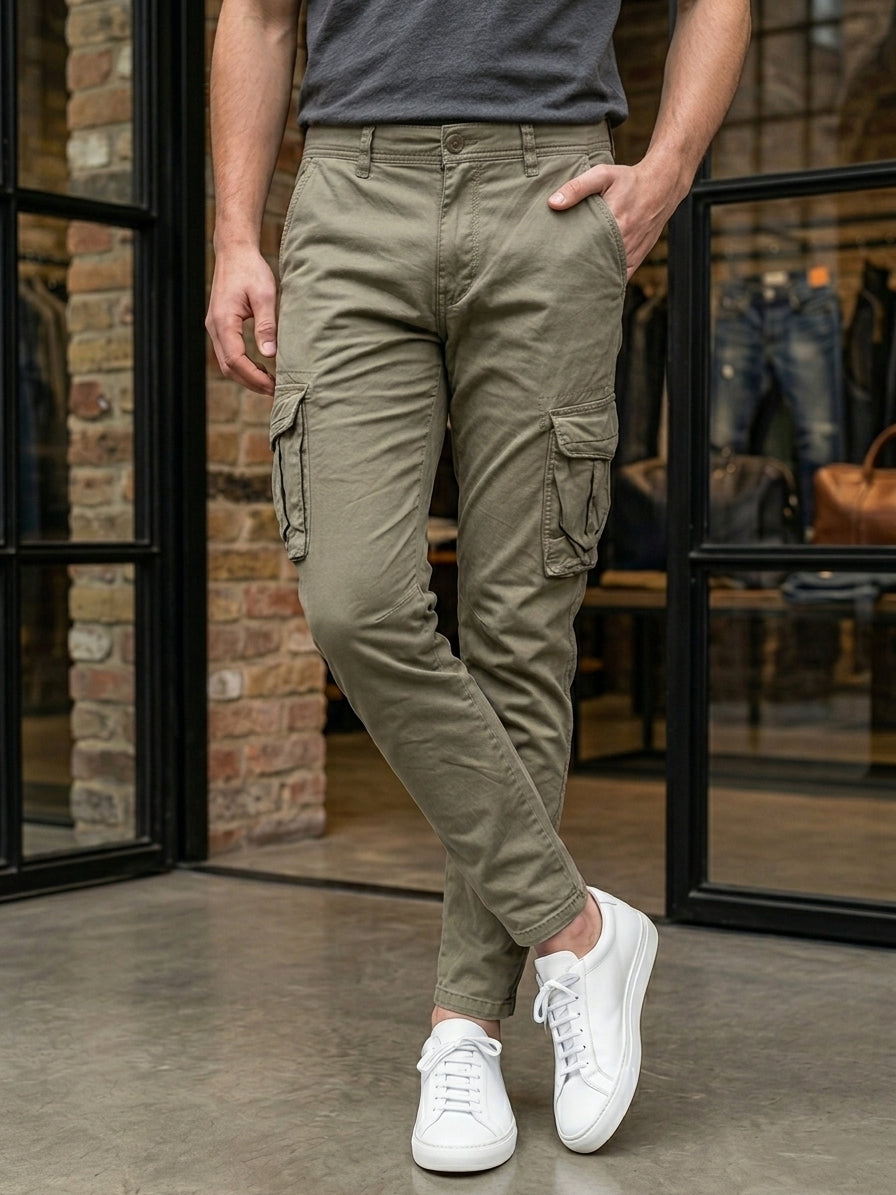 Pantalone cargo estivo art. L2030# verde