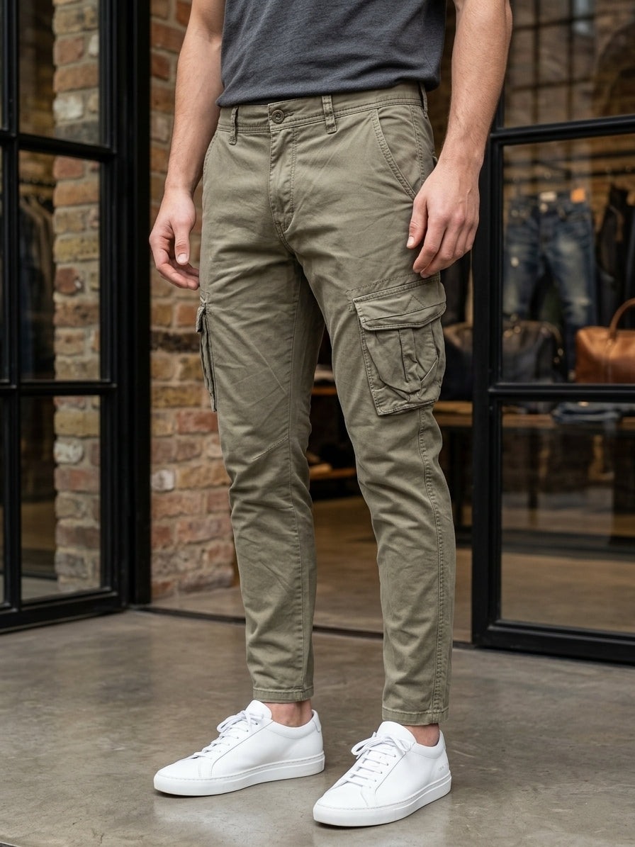 Pantalone cargo estivo art. L2030# verde