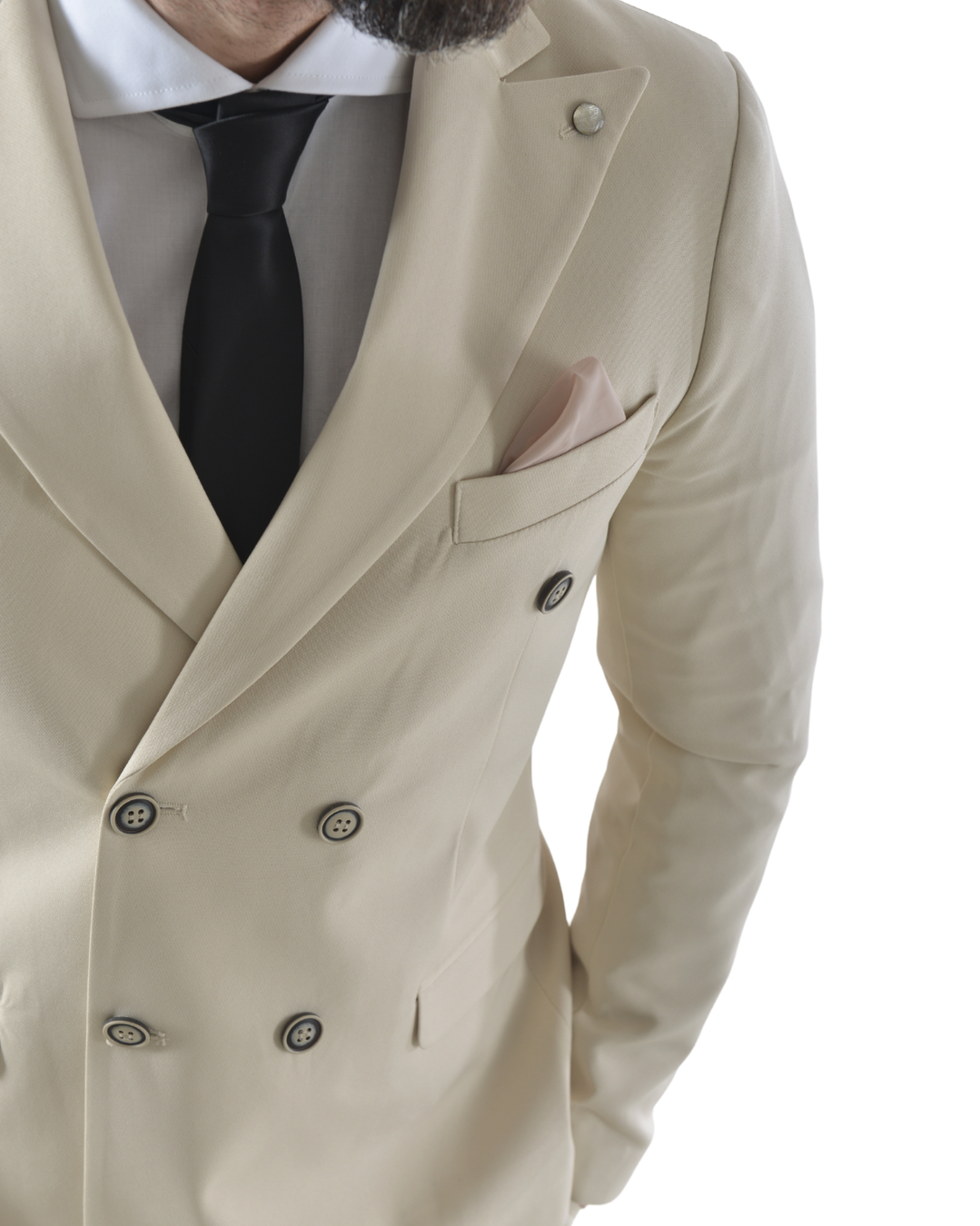 Abito completo doppio petto slim art ve800/ach07 beige
