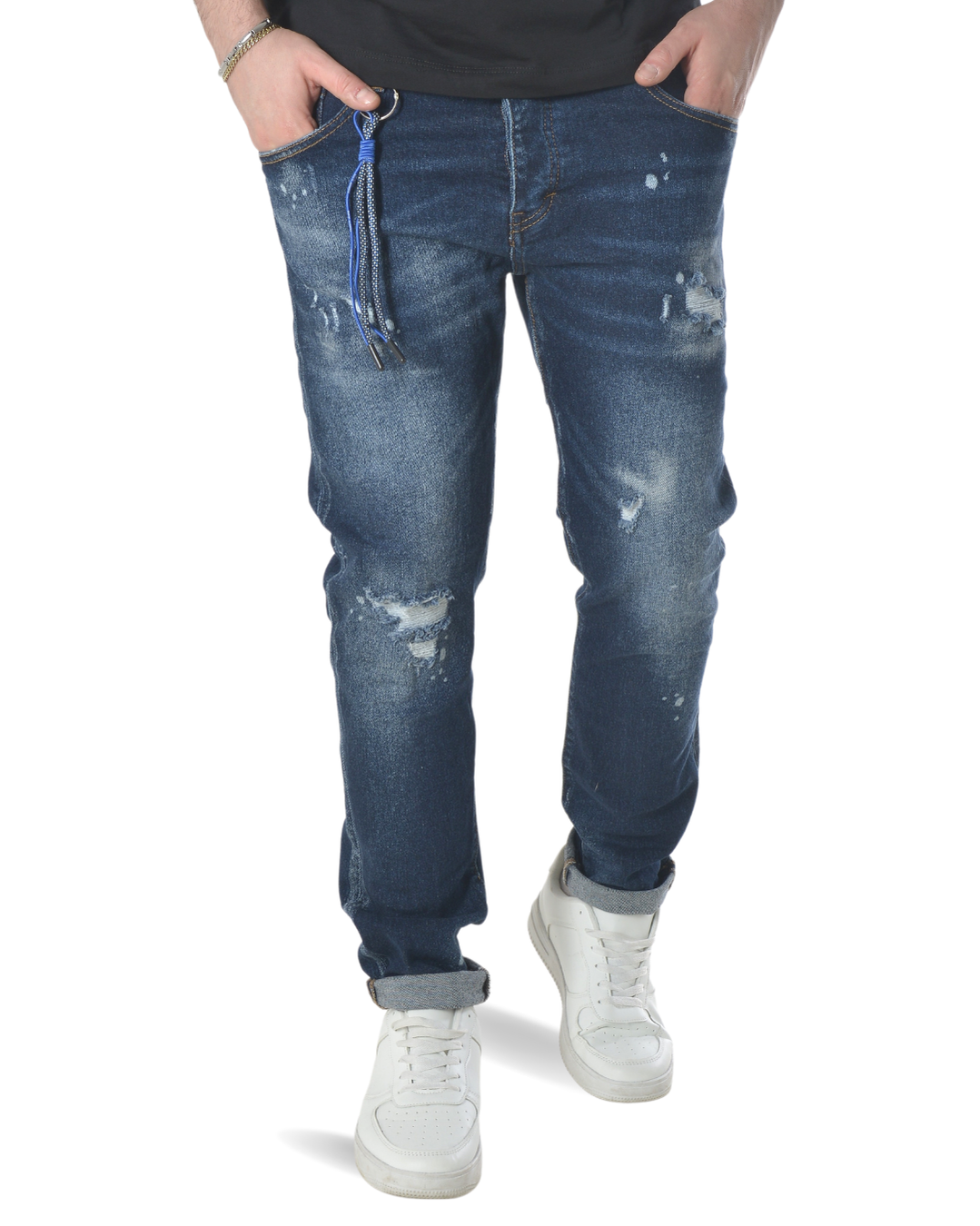 Jeans art jc-7162b slim fit denim blu scuro