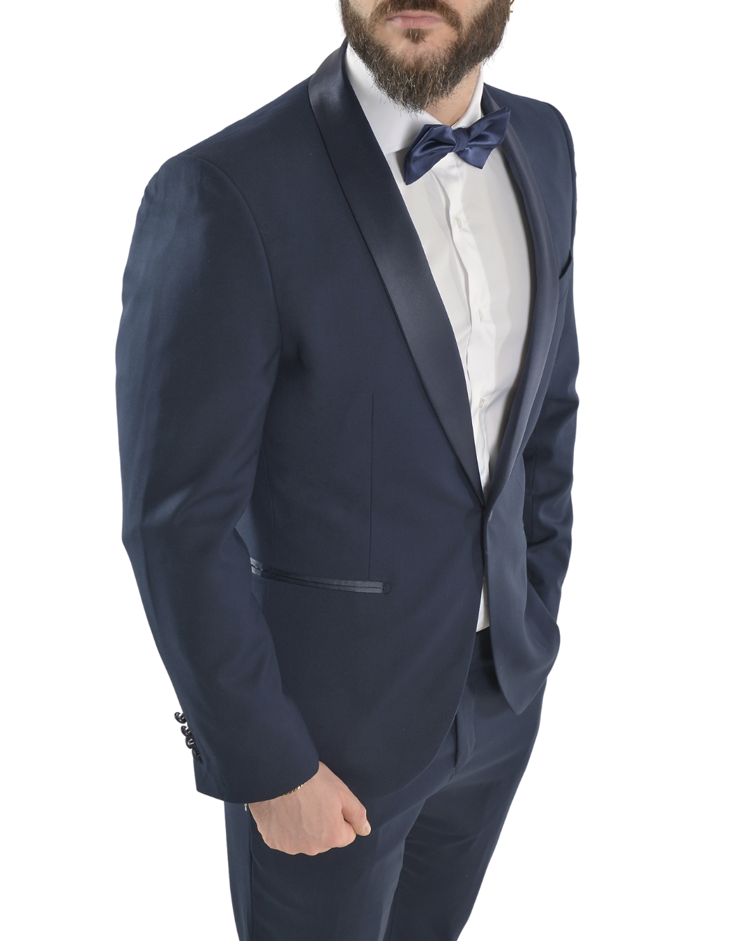 Abito completo giacca e pantalone smoking blu