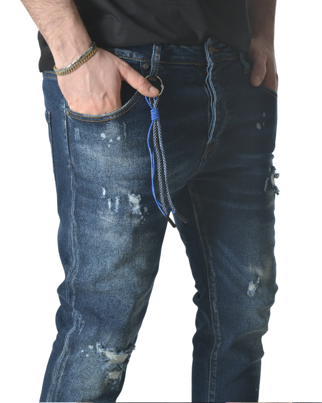 Jeans art jc-7162b slim fit denim blu scuro