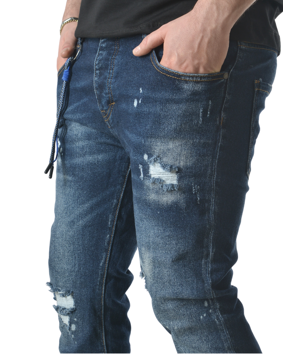 Jeans art jc-7162b slim fit denim blu scuro