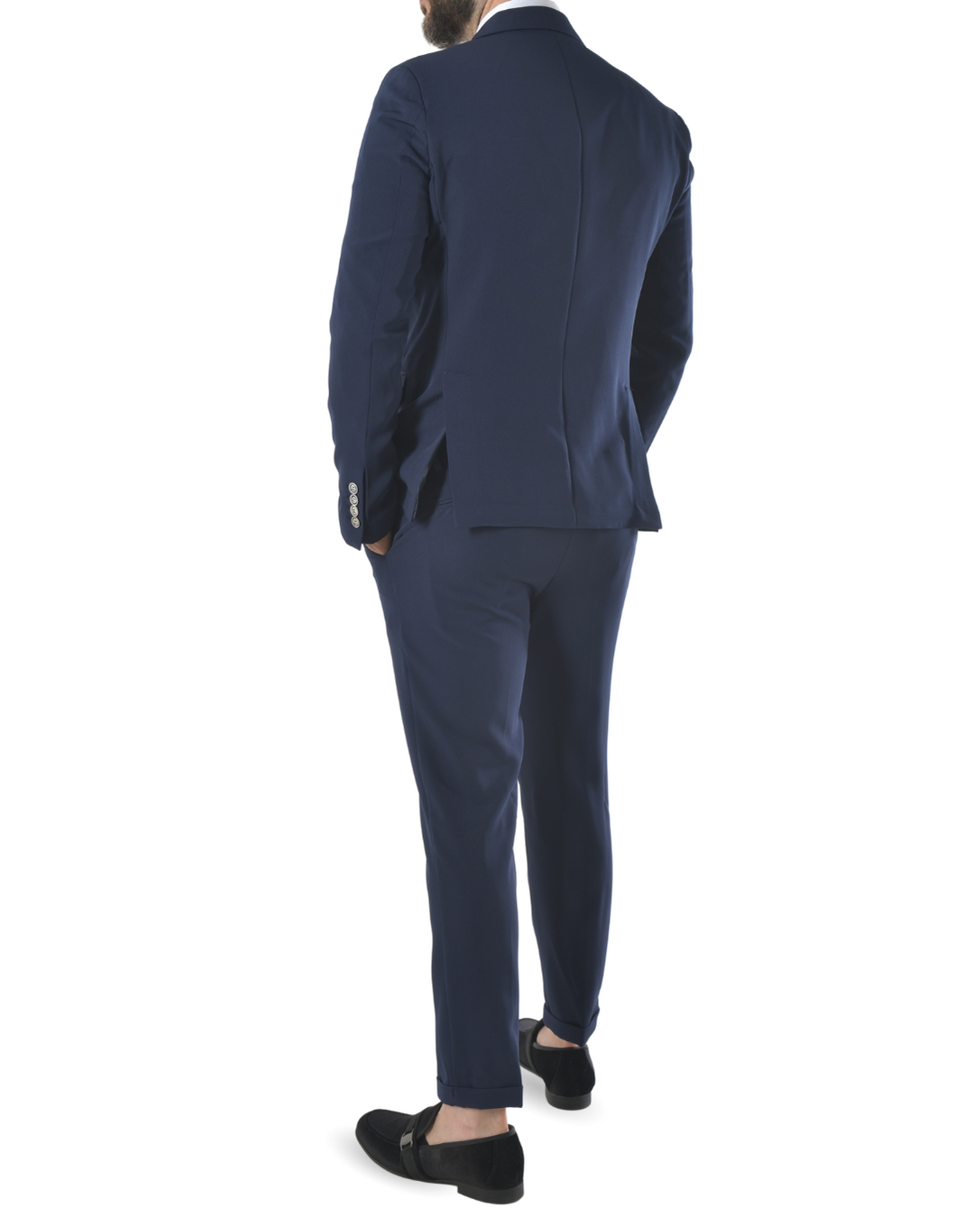 Abito completo doppio petto slim art ve800/ach07 blu scuro