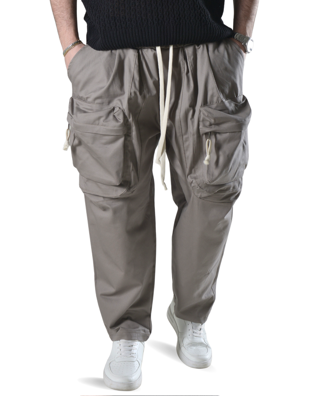 Pantalaccio oversize con tasconi frontali art 017203 grigio