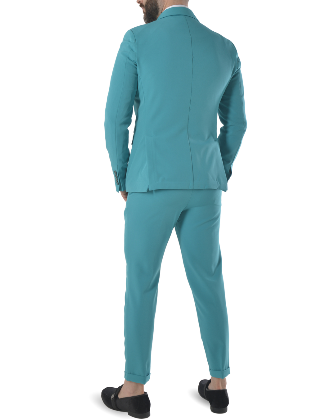 Abito completo doppio petto slim art ve800/ach07 turchese