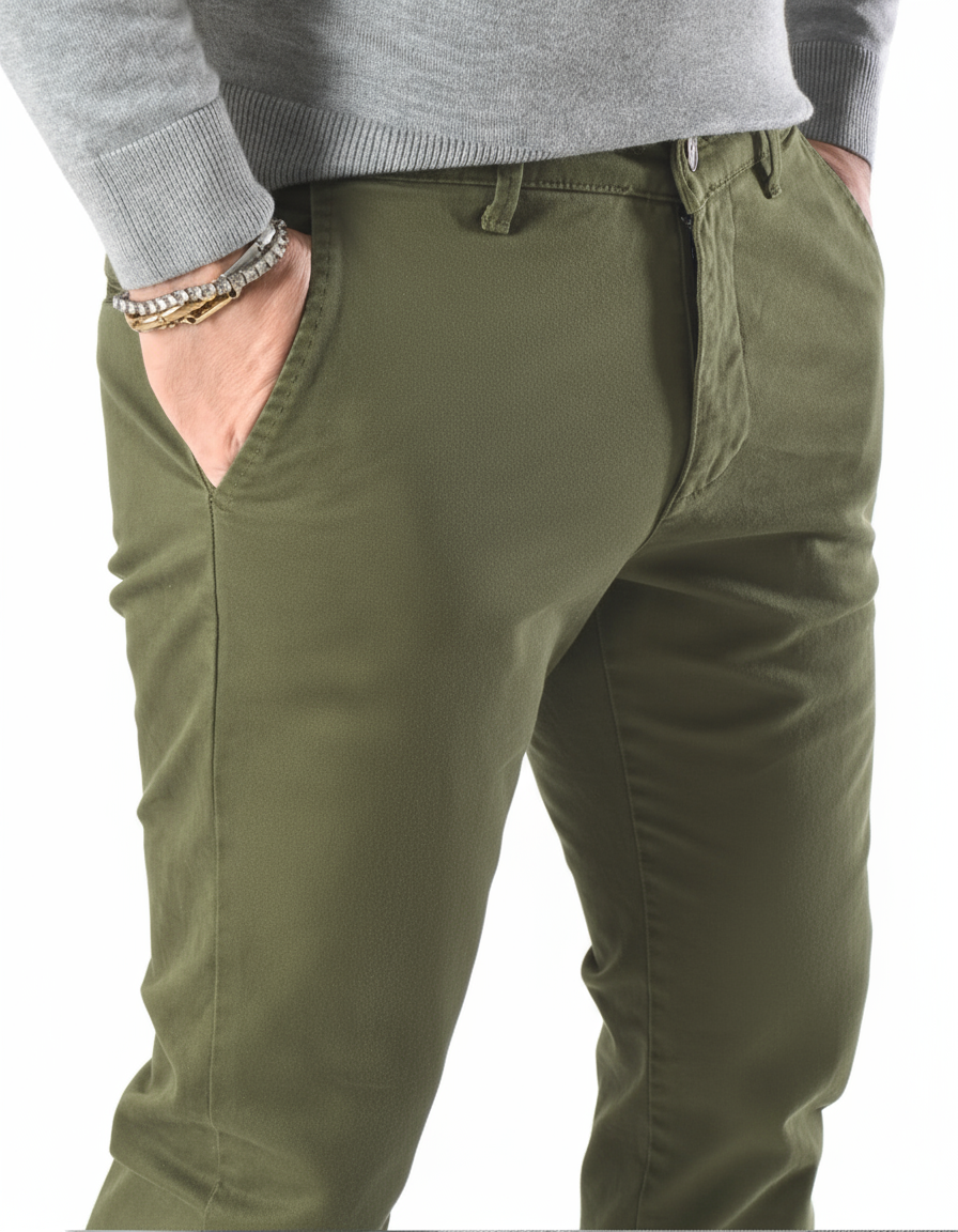 Pantalone basic elegante art t.america verde