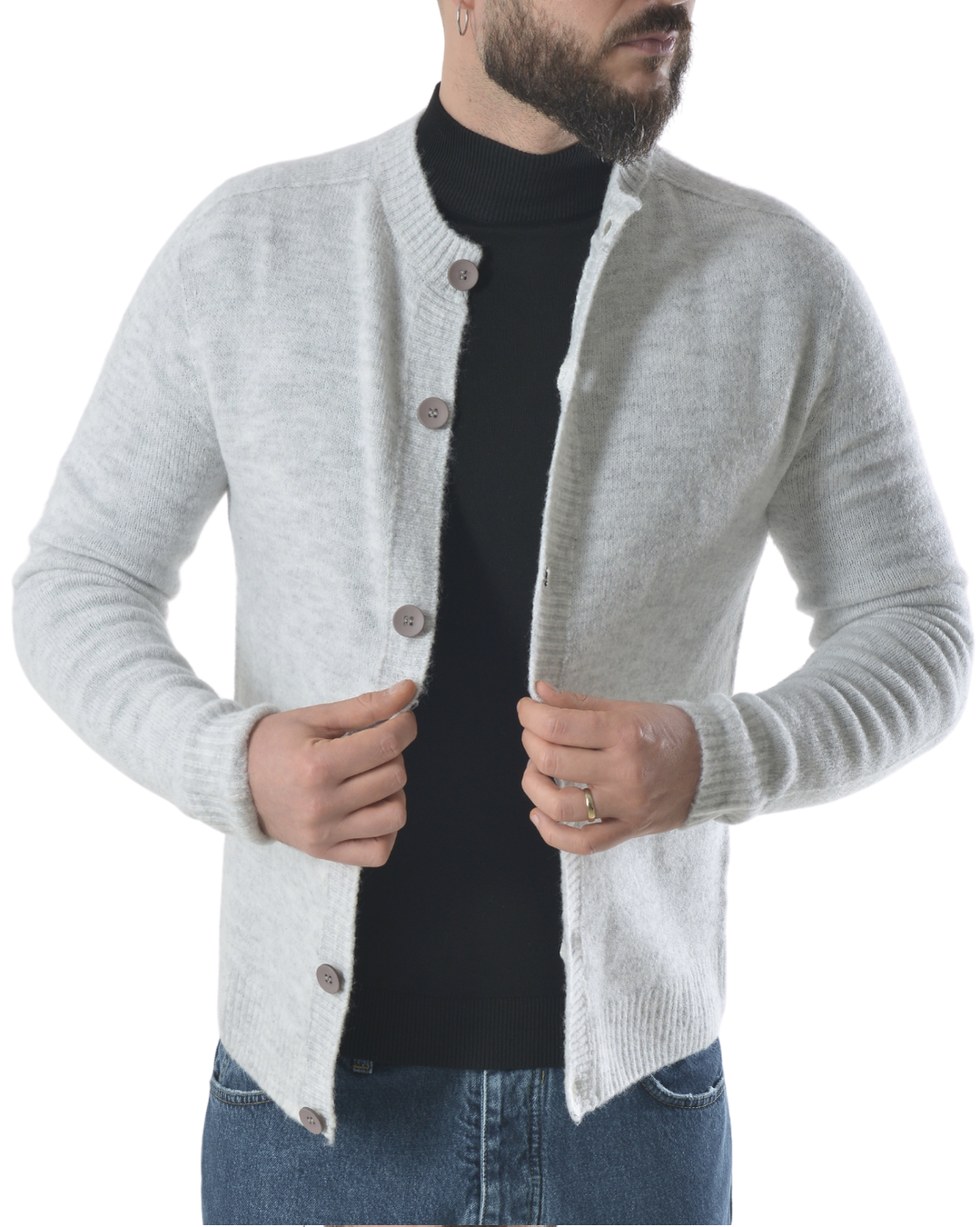 Cardigan art phc022 grigio chiaro