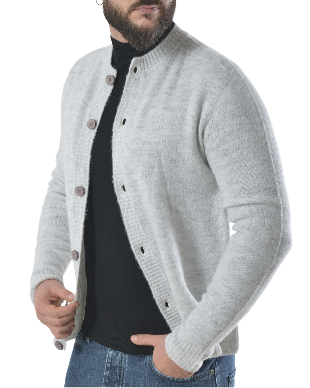 Cardigan art phc022 grigio chiaro
