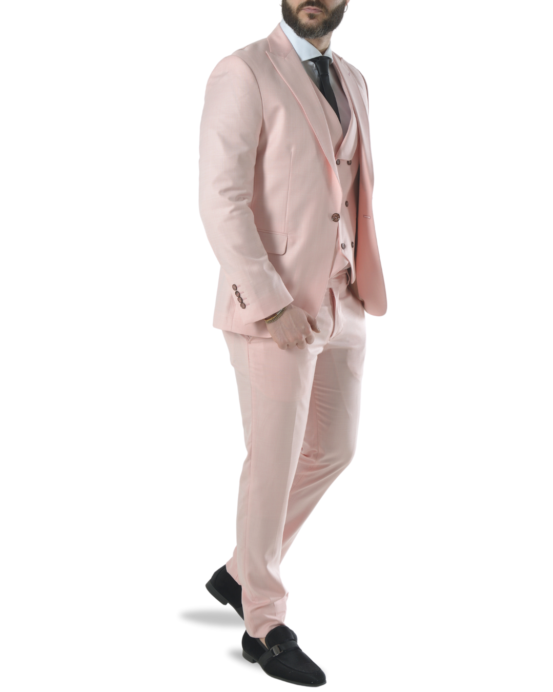 Abito completo elegante con gilet art brh805 rosa
