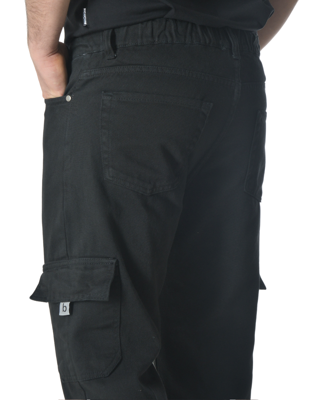 Pantalone cargo art poke loose fit nero
