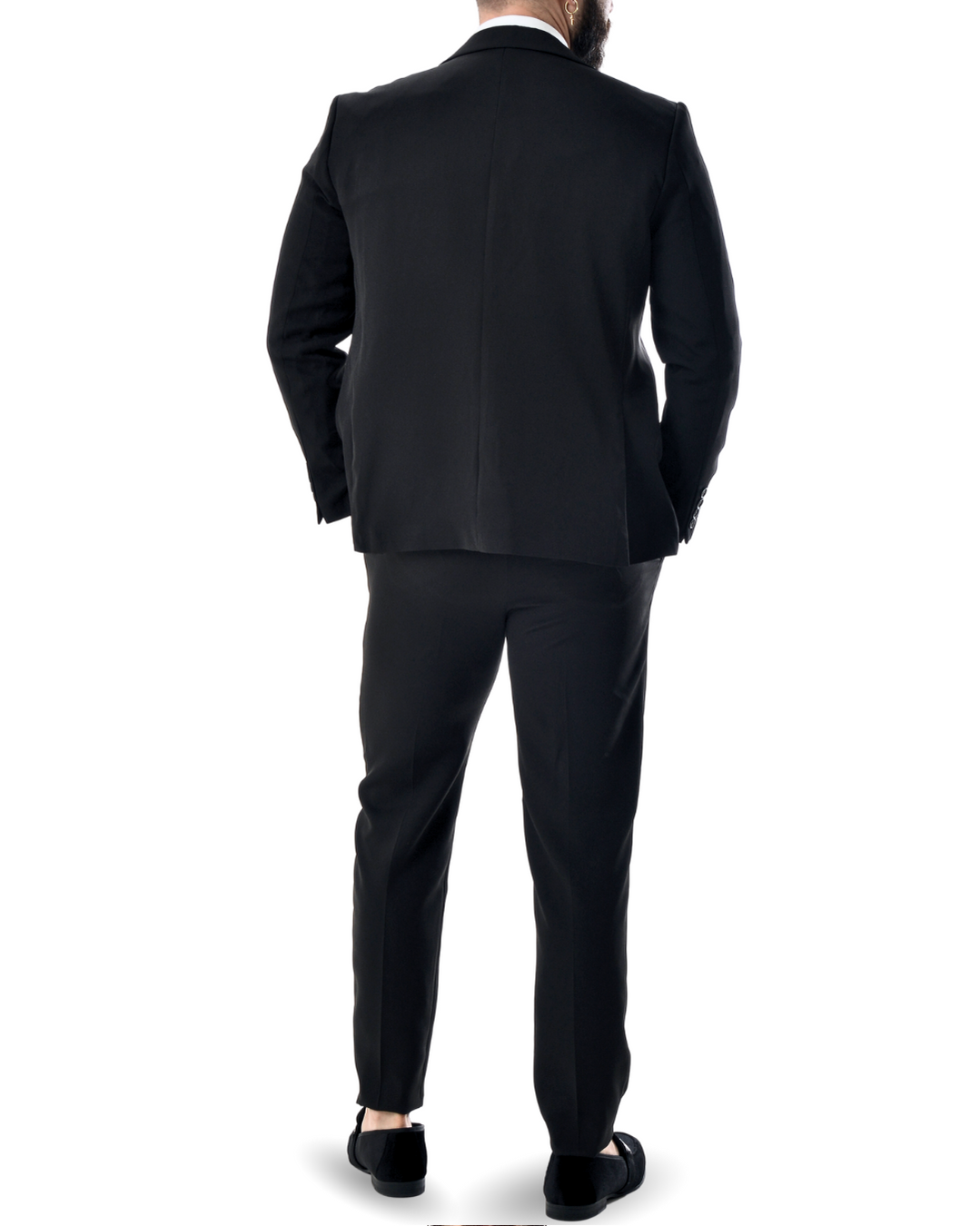 Abito completo elegante con gilet art nero slim monaco