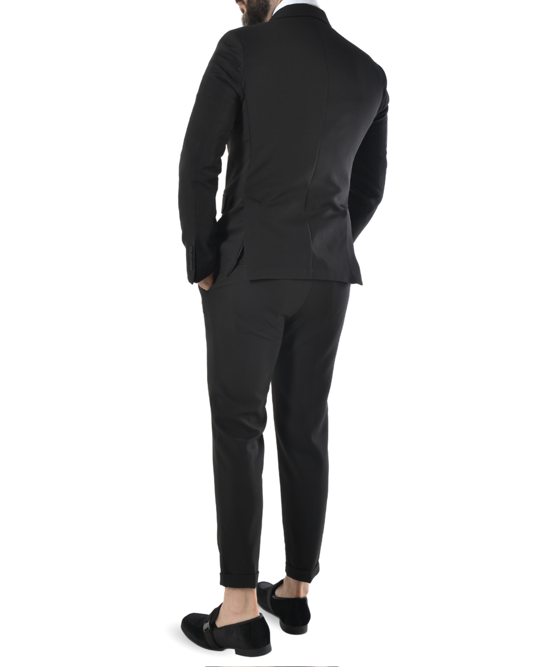 Abito completo doppio petto slim art ve800/ach07 nero