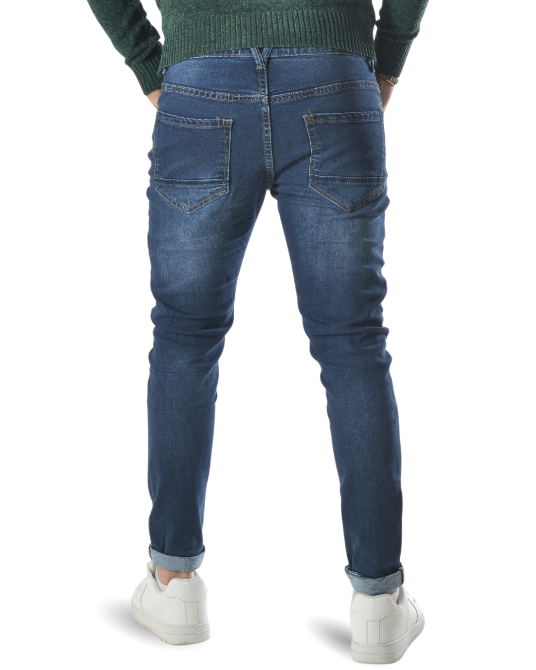 Jeans basic slim art m2688 blu scuro