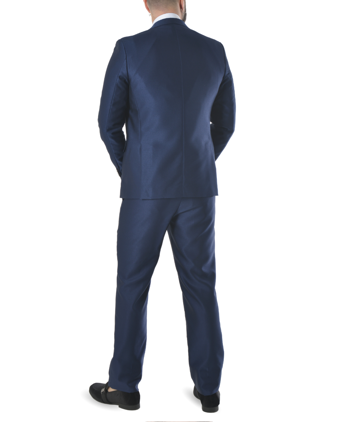Abito completo elegante con gilet e cravattone art regular blu elettrico