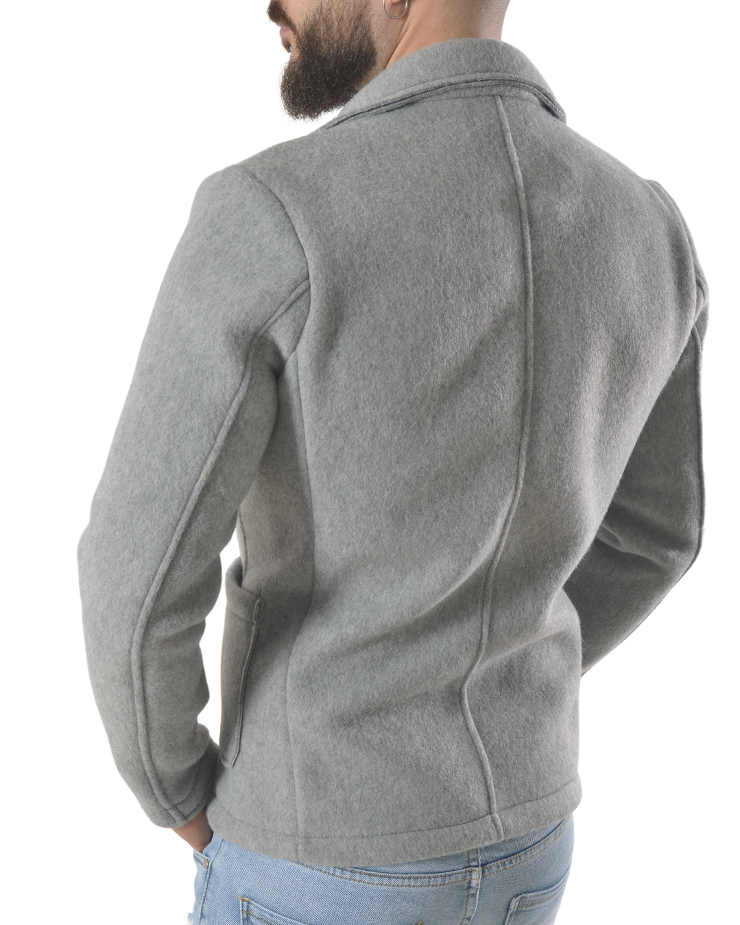 Maglia pesante taglio giacca art 16551 grigia chiara