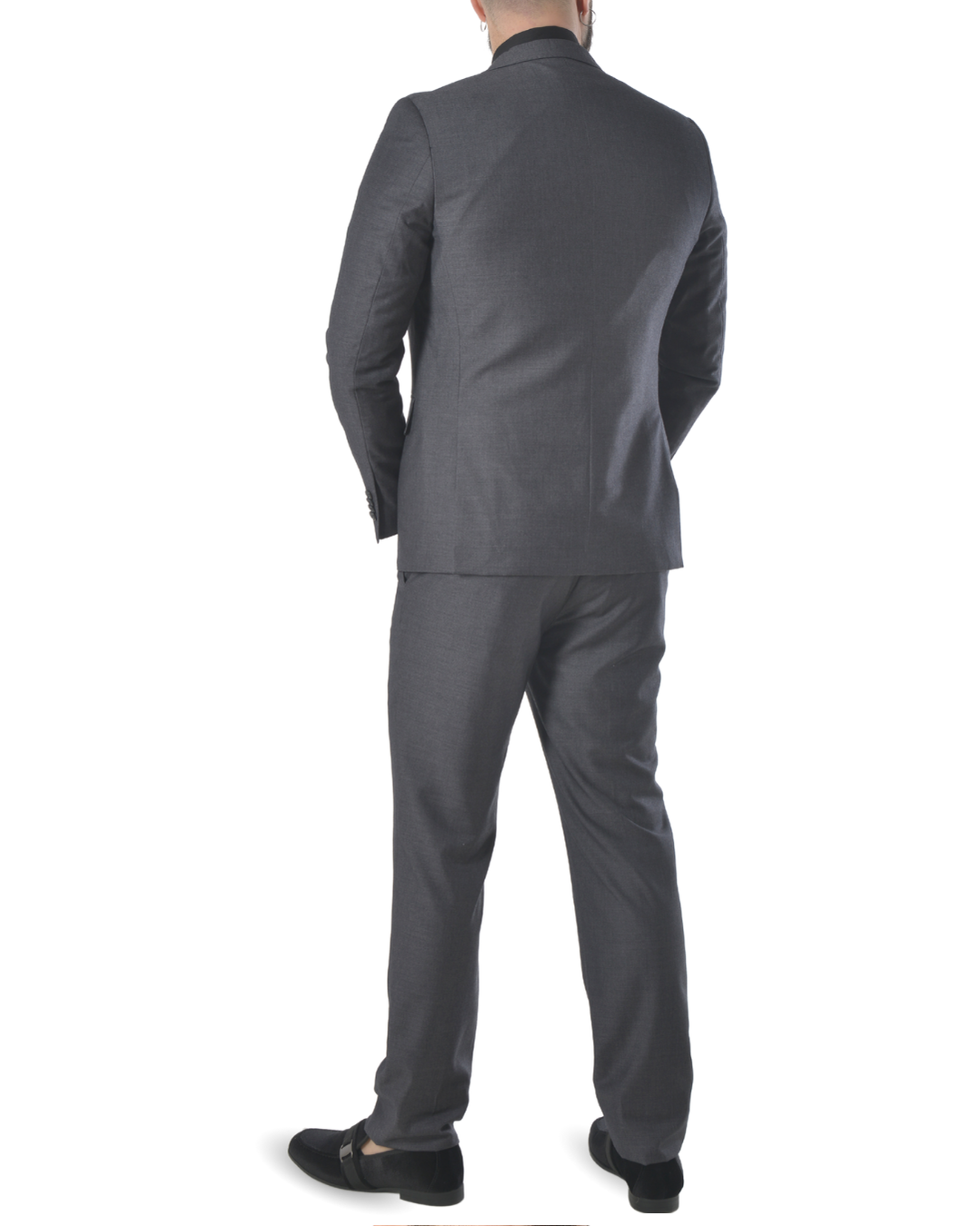 Abito completo elegante con gilet e cravattone art regular grigio scuro