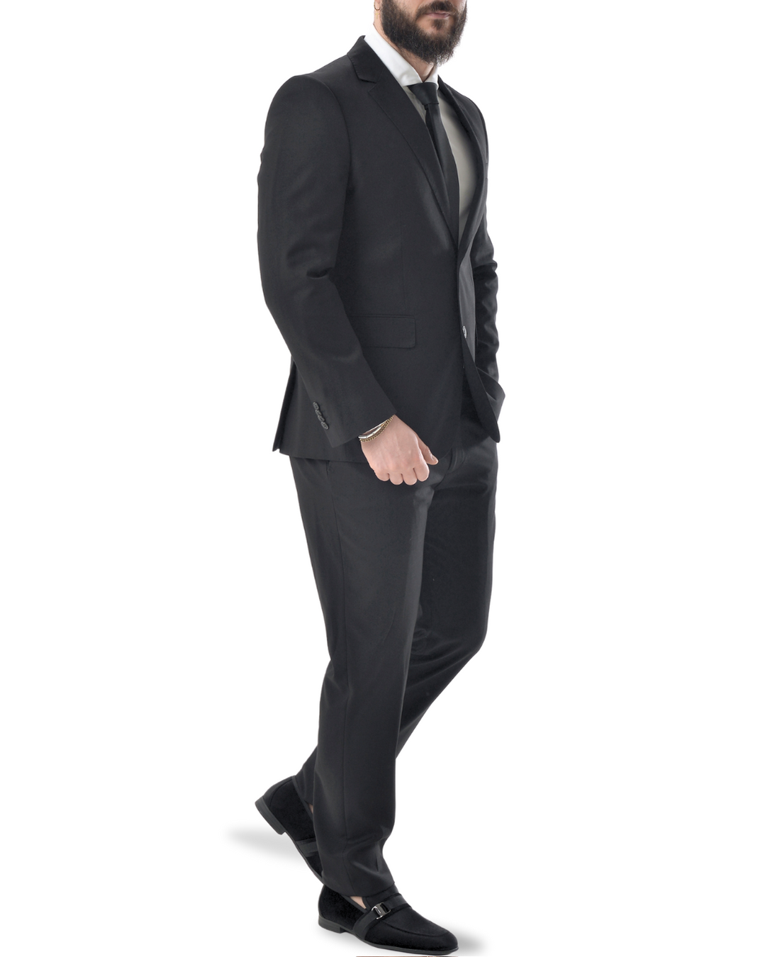 Abito completo giacca e pantalone nero regular