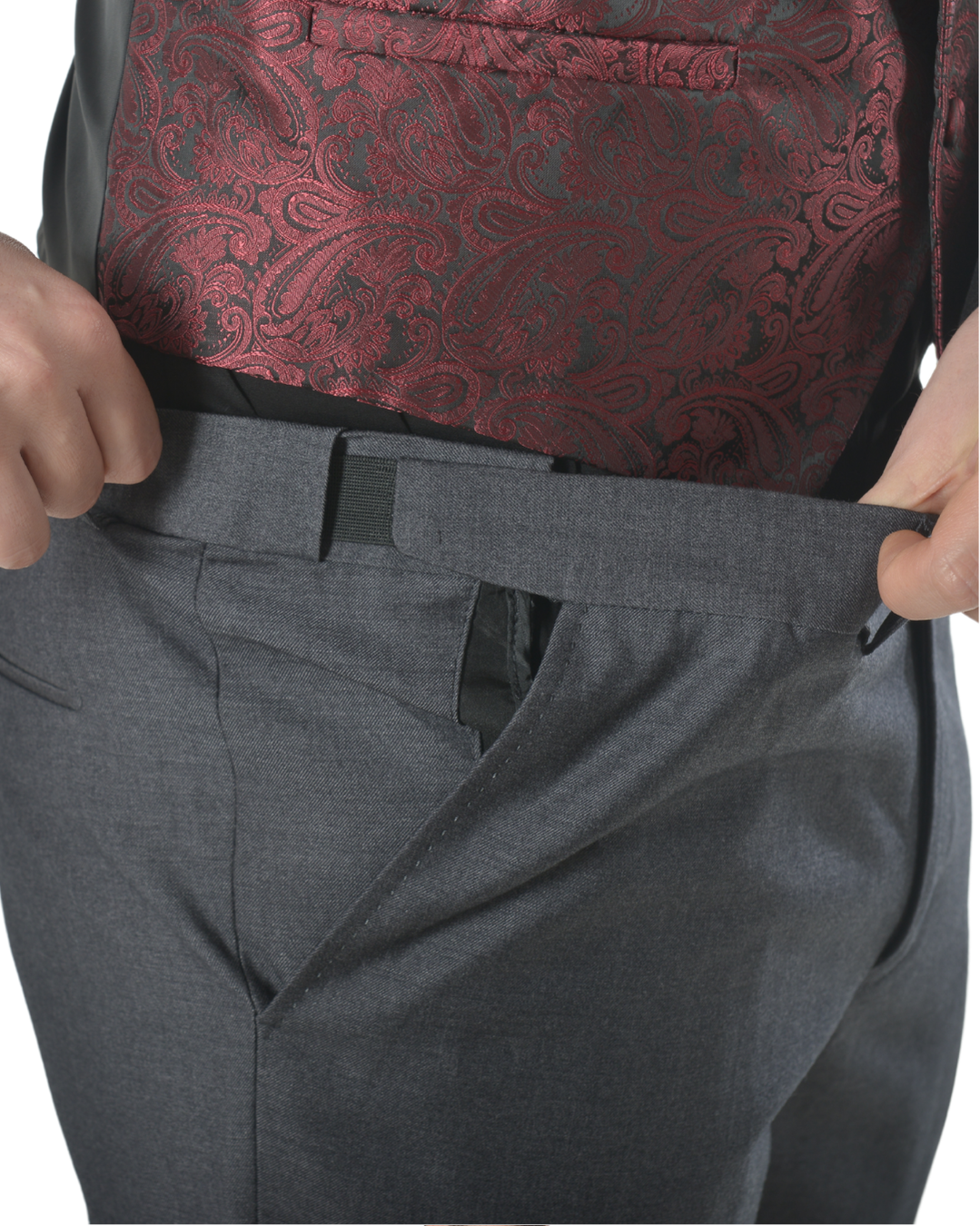 Abito completo elegante con gilet e cravattone art regular grigio scuro
