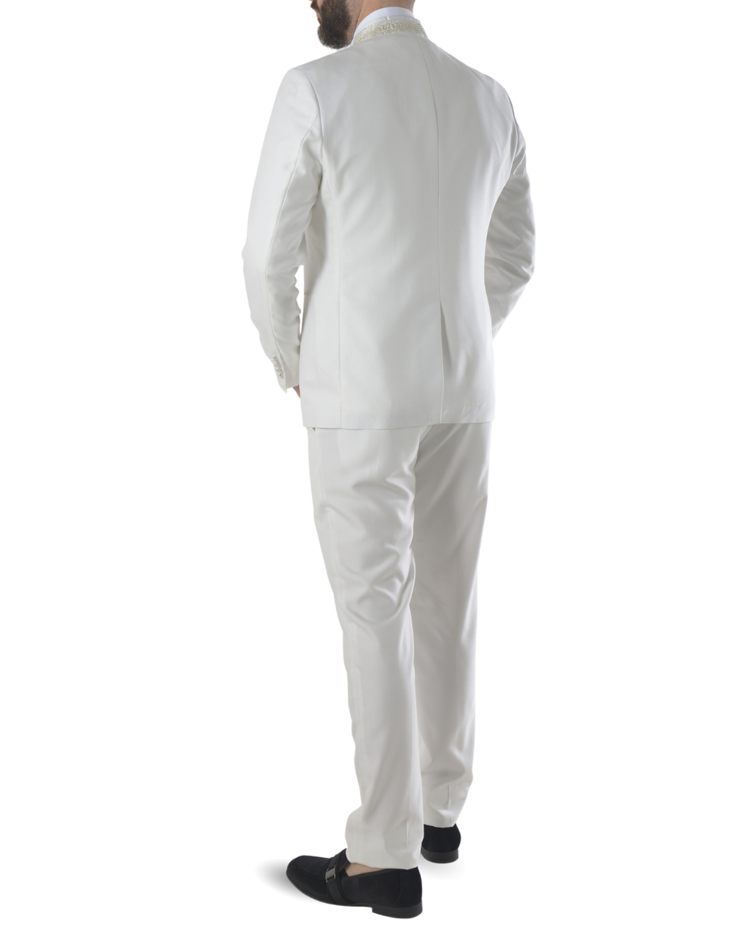 Abito completo elegante con gilet e papillon art imperial bianco