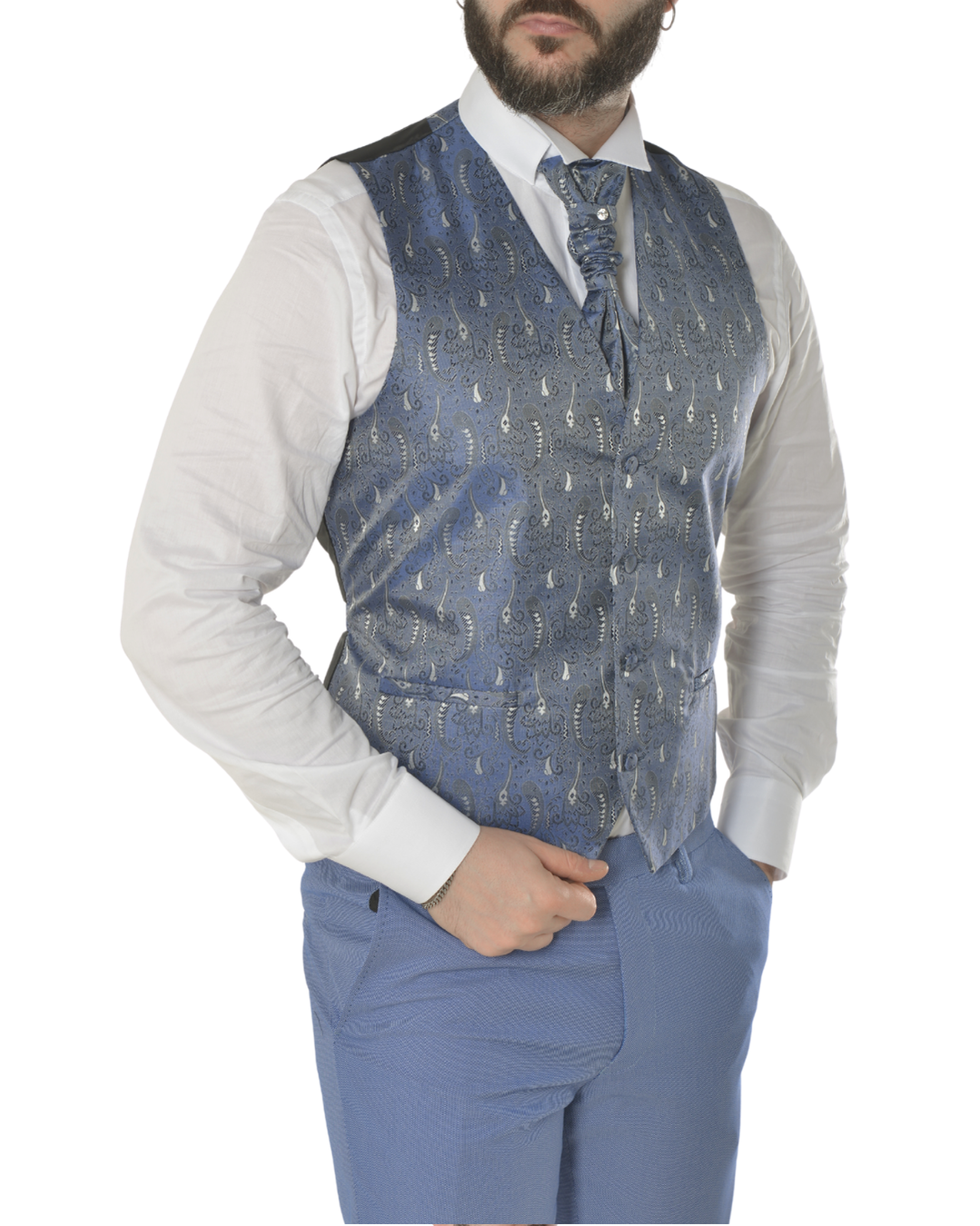 Pacchetto completo gilet damascato carta da zucchero