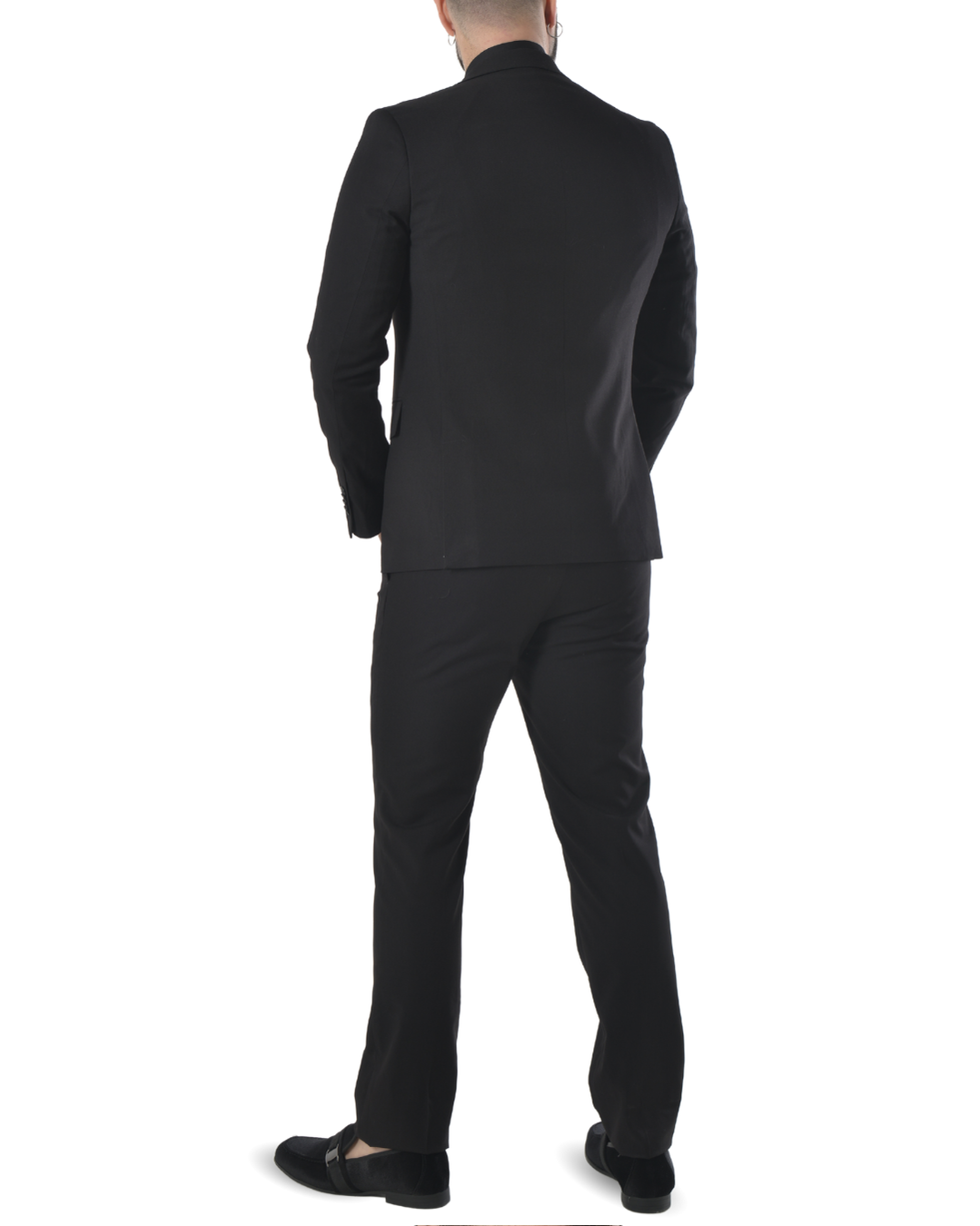 Abito completo elegante con gilet e cravattone art regular nero