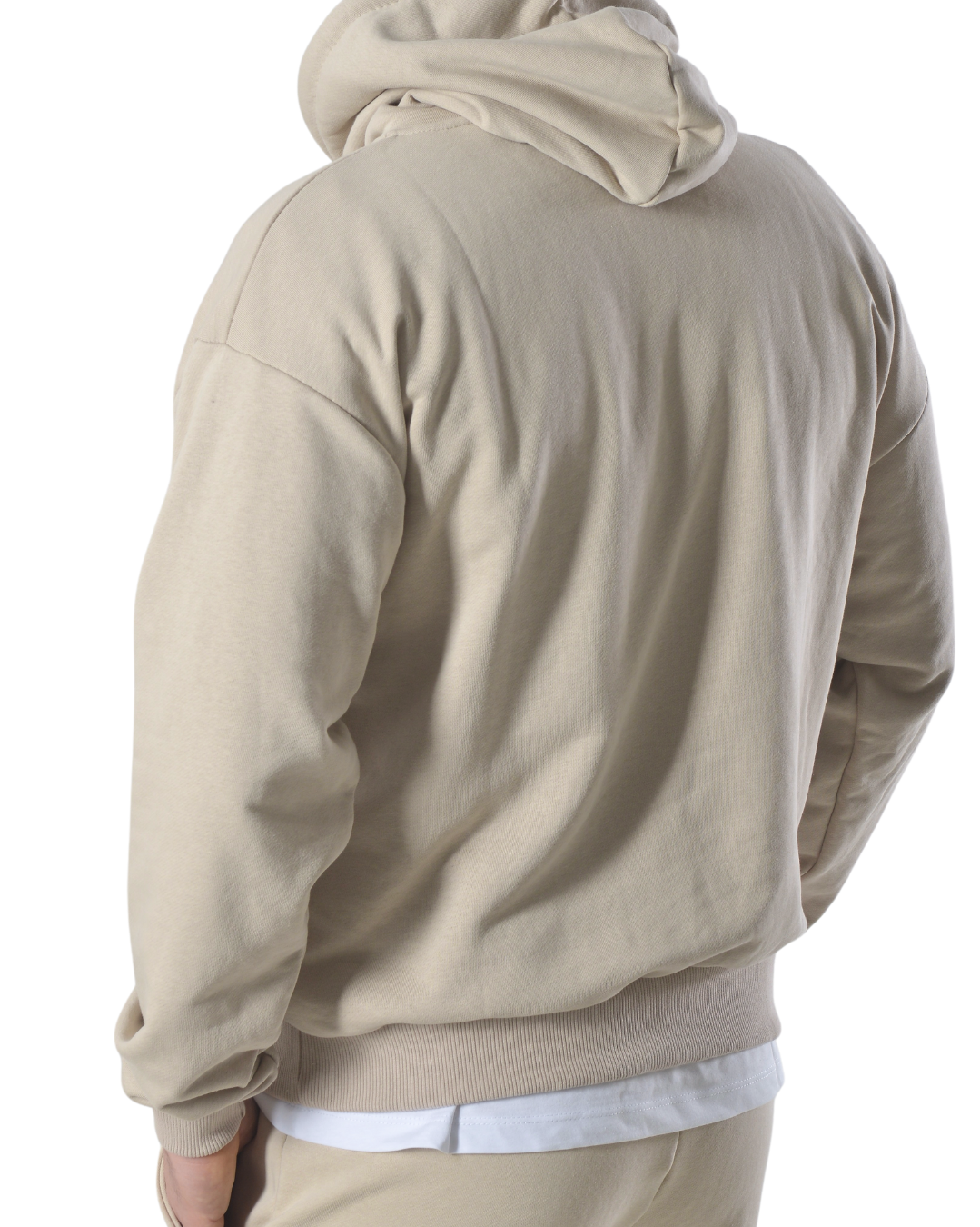 Felpa tinta unita in cotone art 009740 beige