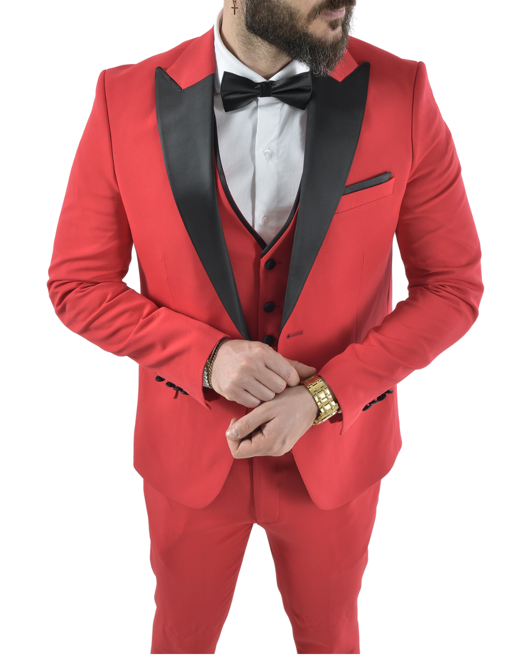 Abito completo con gilet art rosso impero