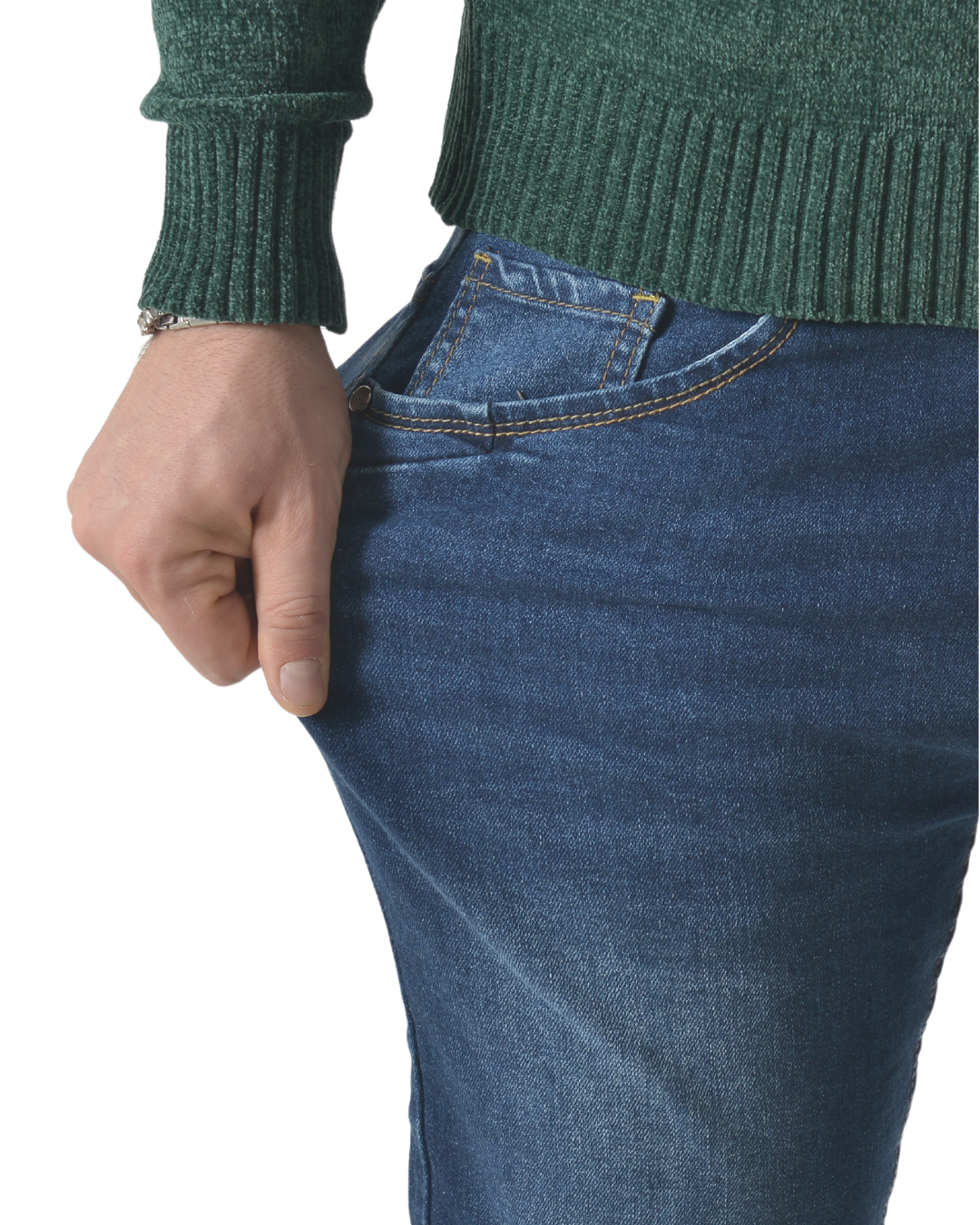 Jeans basic slim art m2688 blu scuro