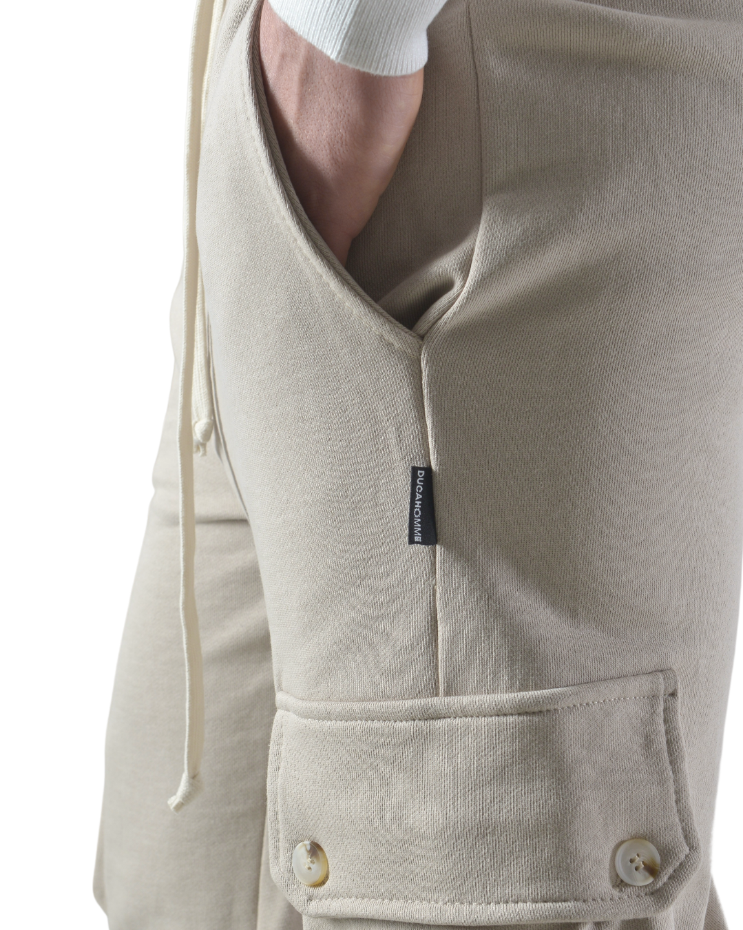 Pantalaccio tuta cargo oversize in cotone art 017301 beige