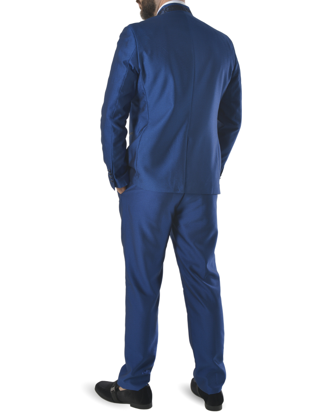 Abito completo elegante con gilet e papillon art imperial blu