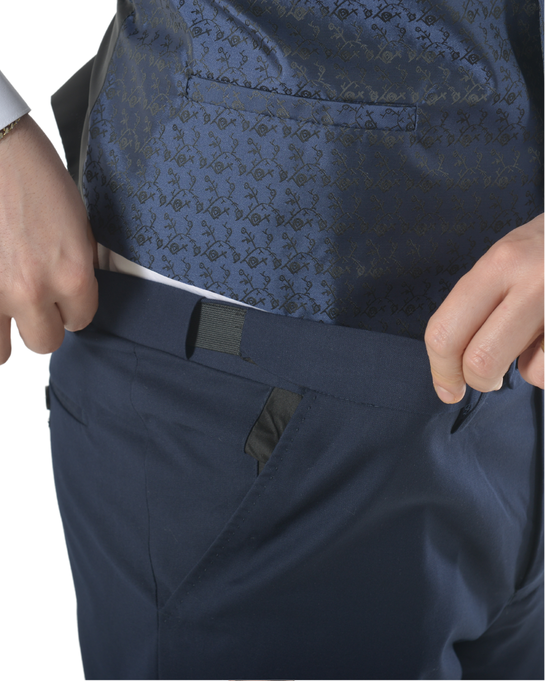Abito completo elegante con gilet e cravattone art regular blu scuro