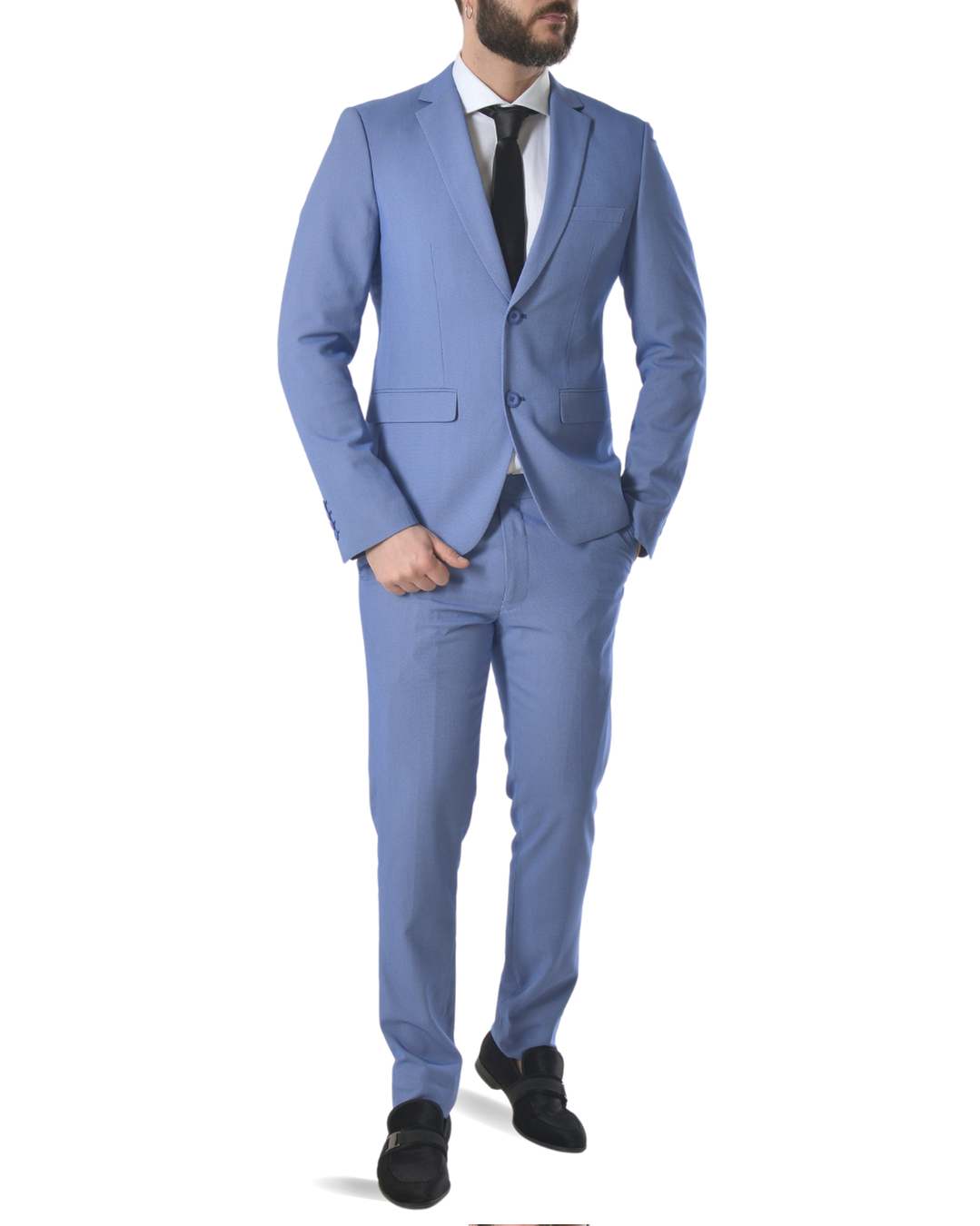 Abito completo art s9212-10 slim fit celeste