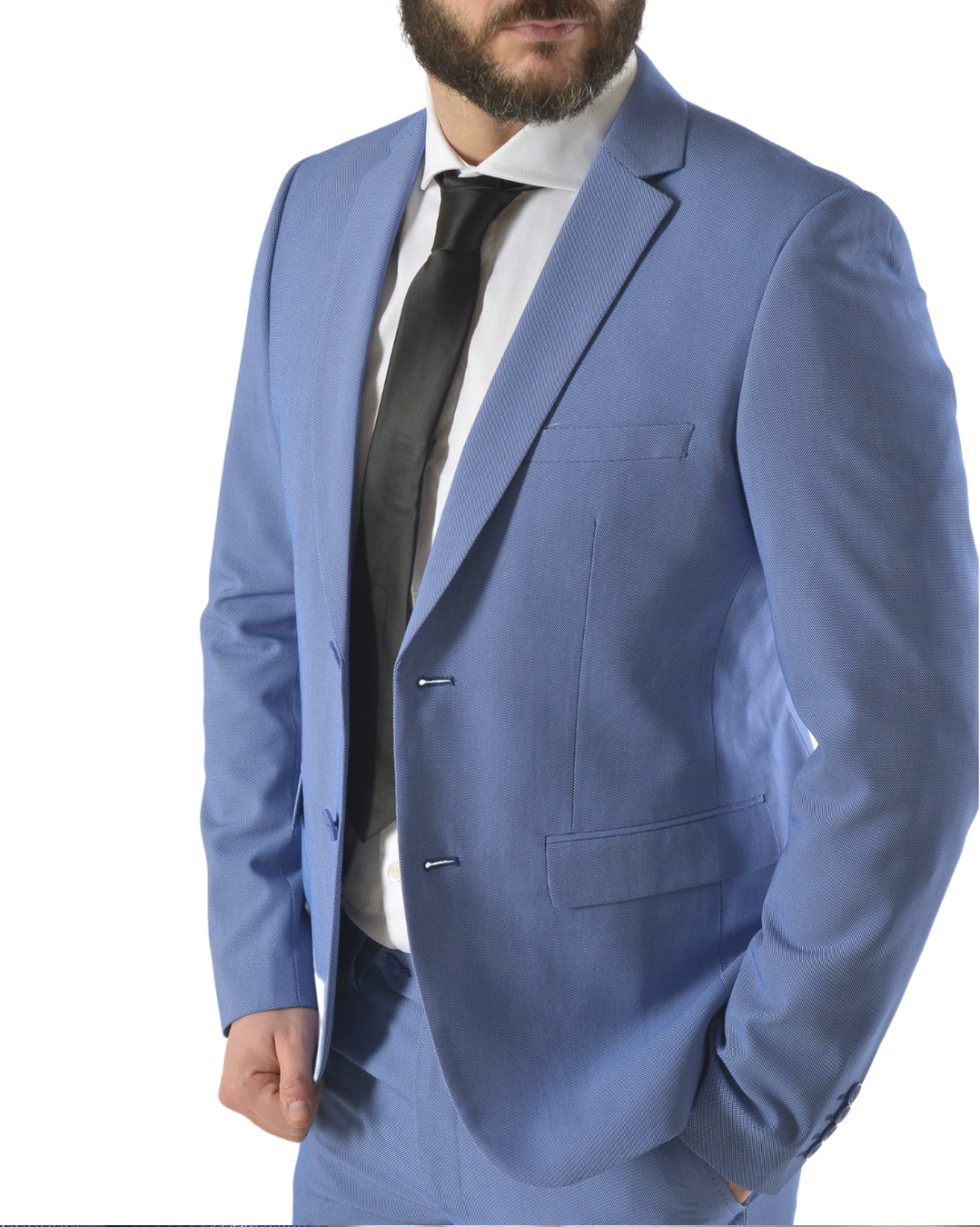 Abito completo art s9212-10 slim fit celeste