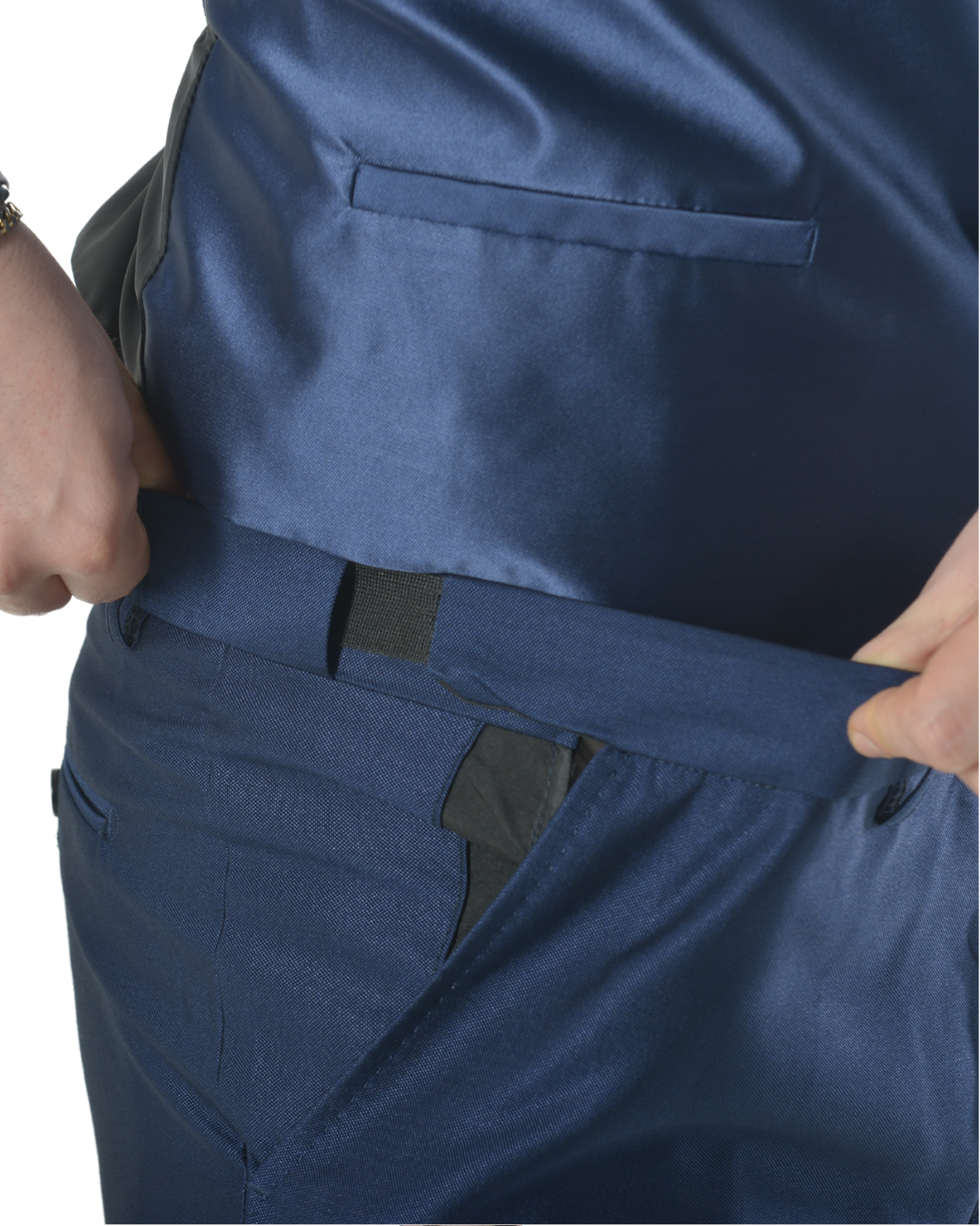 Abito completo elegante con gilet e cravattone art regular blu elettrico