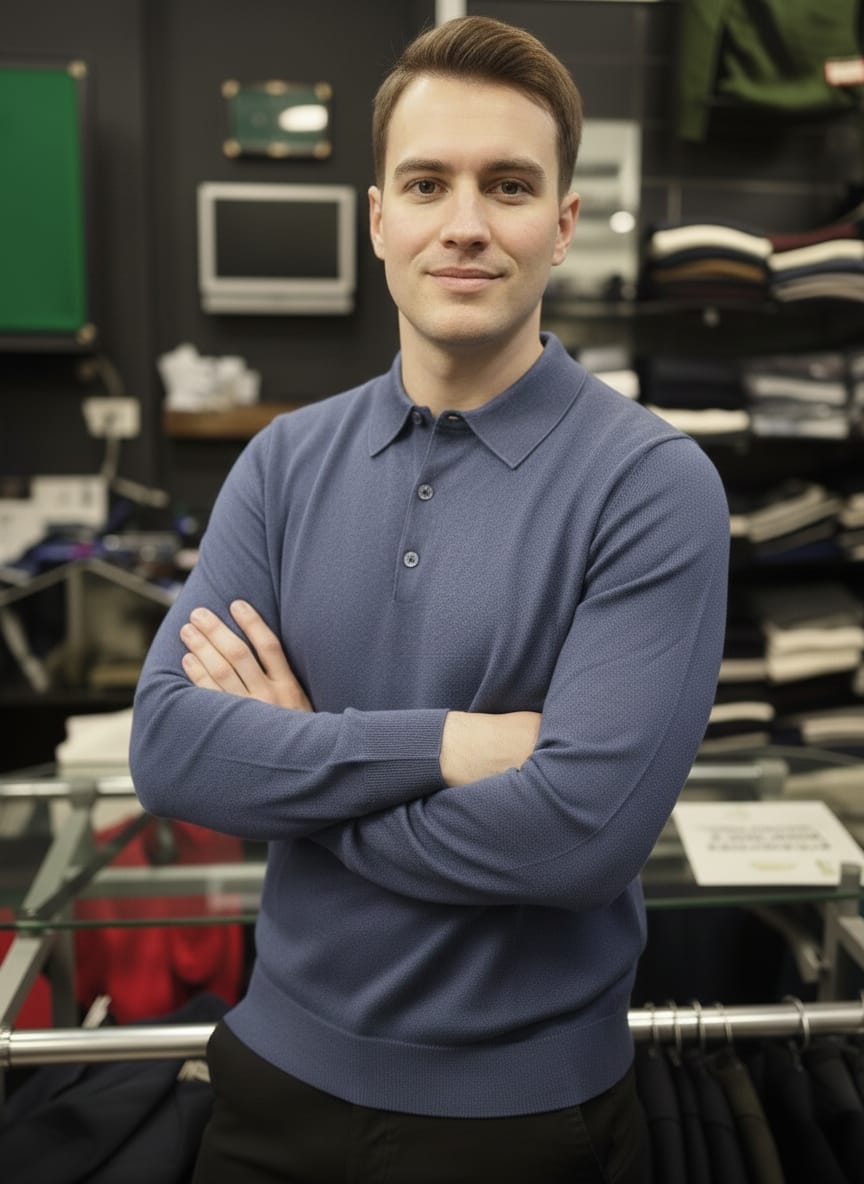 Maglia modello polo carta da zucchero