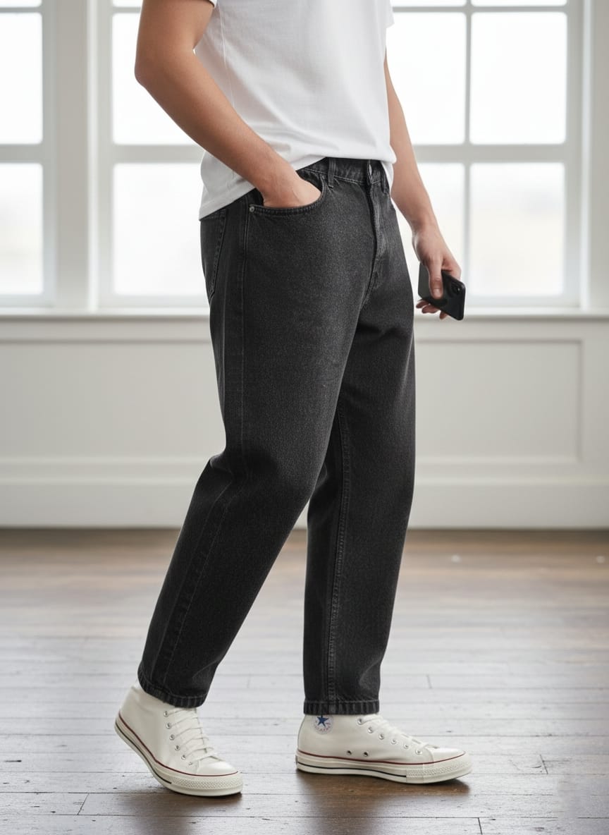 Jeans carrot art cr2593 denim nero