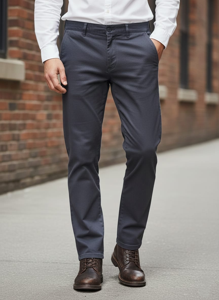 Pantalone basic elegante art blu scuro