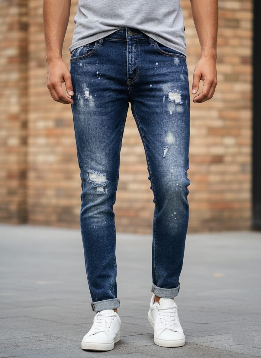 Jeans art jc-7162b slim fit denim blu scuro