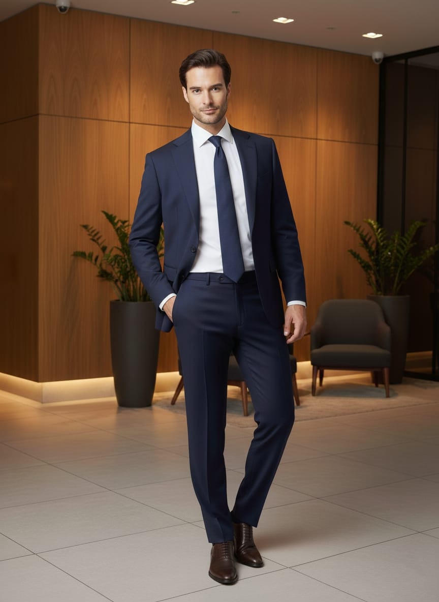 Abito completo elegante art regular blu scuro