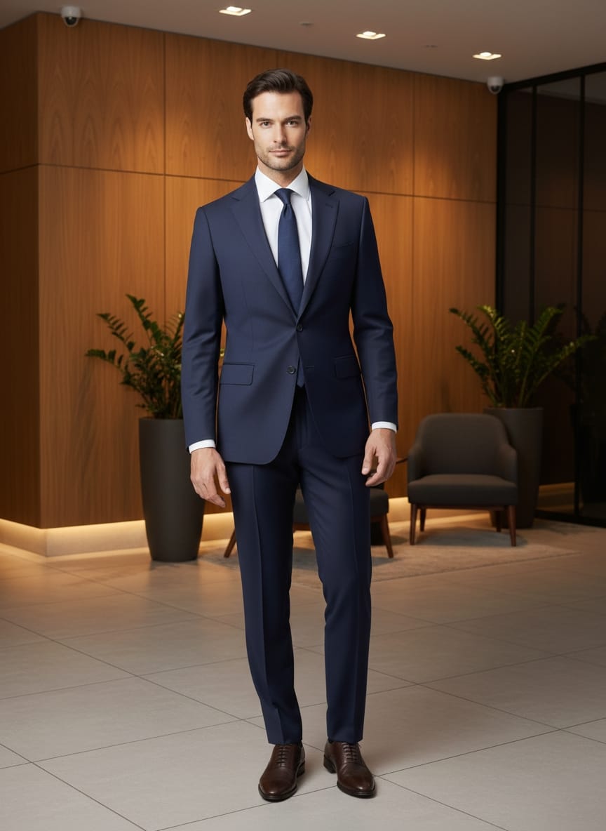 Abito completo elegante art regular blu scuro