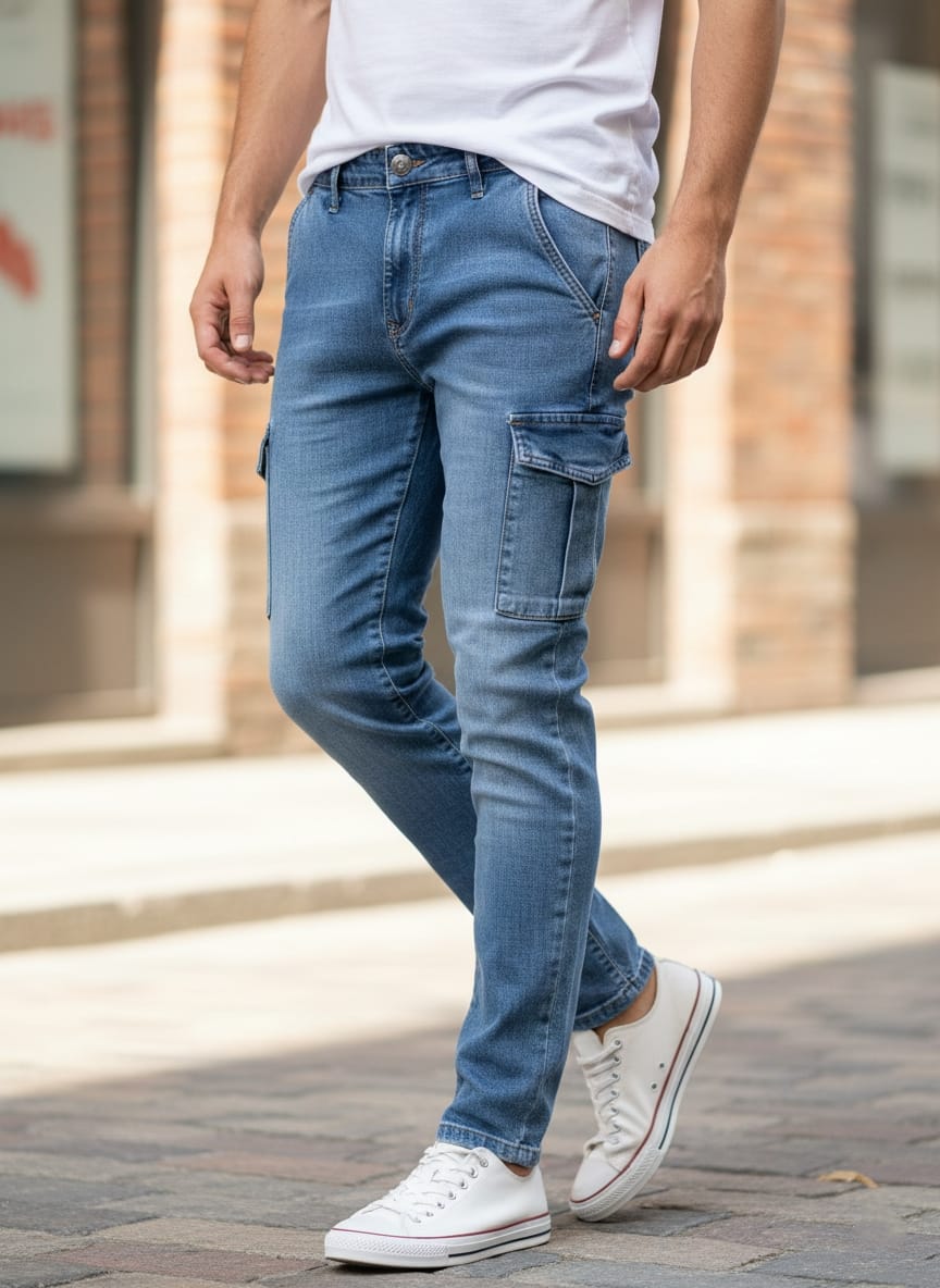 Jeans con tasconi laterali art lg810