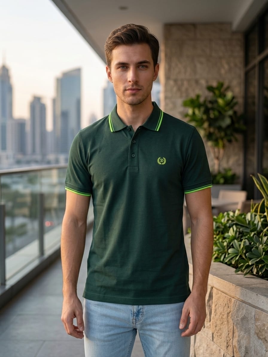 Polo maniche corte BE BOARD art 9002 color verdone