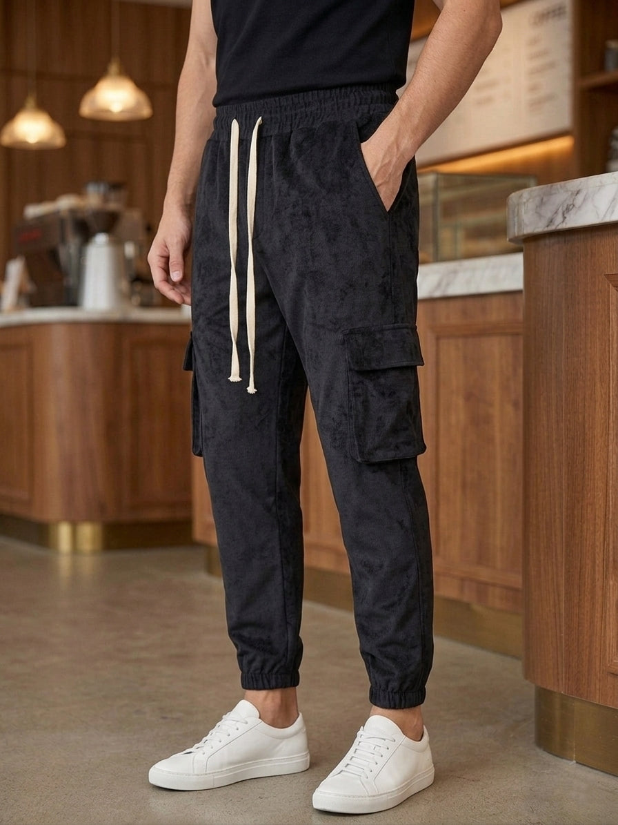 Pantalaccio cargo estivo a costine art. 211592 nero