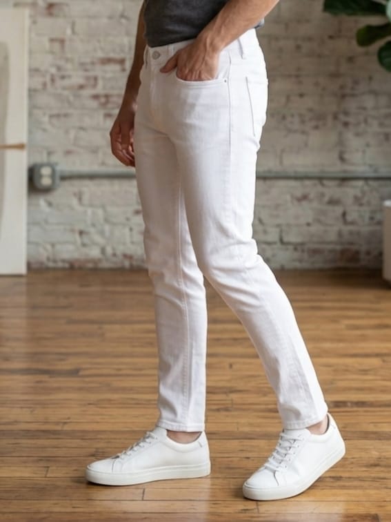 Jeans slim fit Yb661 bianco