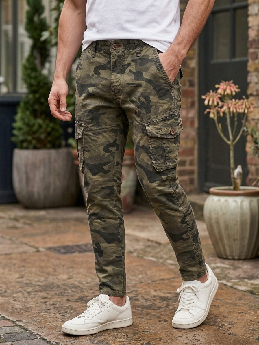 Pantalone cargo estivo art. L2025# camouflage