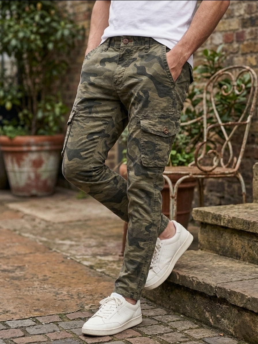 Pantalone cargo estivo art. L2025# camouflage