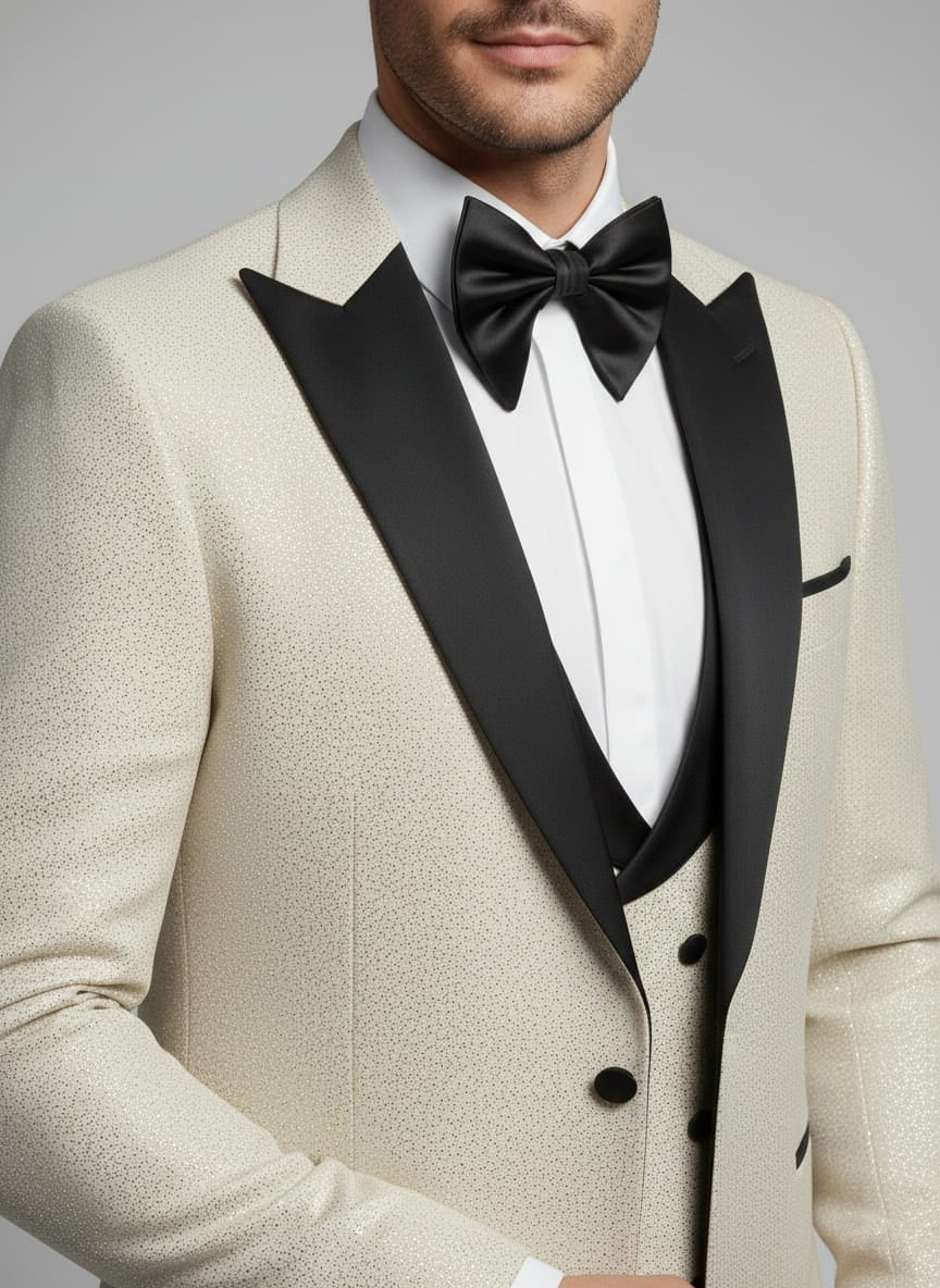 Abito completo elegante oro con brillantini